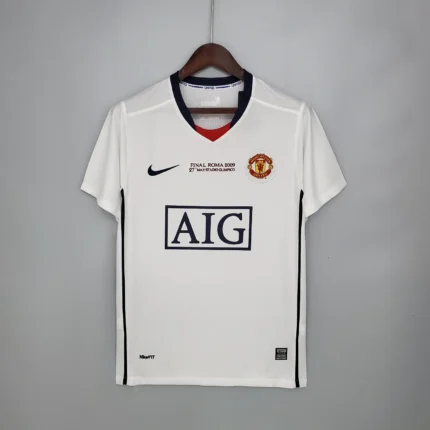 2008/09 Manchester United Champions League away white jersey